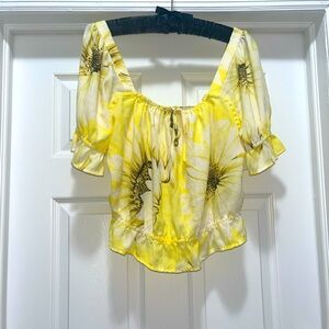 Sunflower peplum top